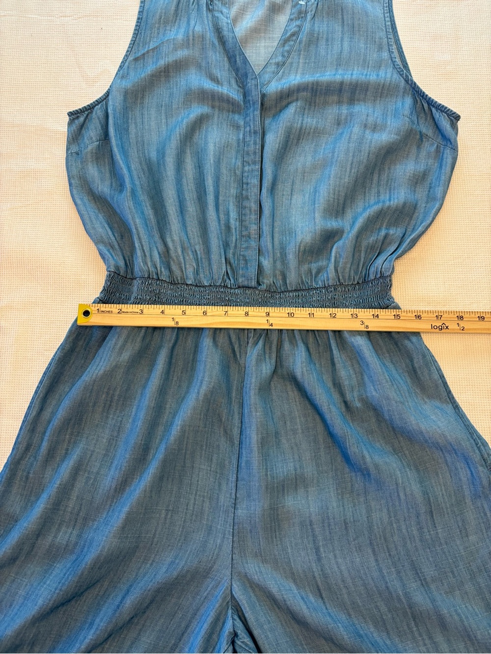 Lands' End Soft Indigo Sleeveless Jumpsuit - Picture 9 of 14